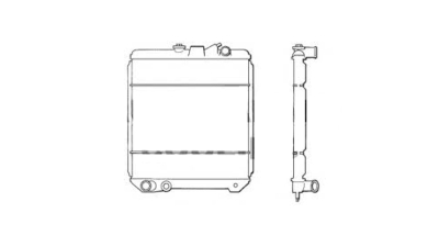 Radiator racire Peugeot J9, 01.1970-01.1991, Motorizare 2, 1 D 42kw; 2, 3 D 49kw Diesel, cutie Manuala, dimensiune 470x470x32mm, Cu lipire fagure mecanica, Aftermarket