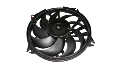 GMV radiator electroventilator Peugeot 307, 02.2004-2008, motor 1.6 HDi, diesel, cutie manuala, cu AC, 396 mm; 2 pini, 