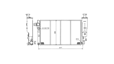 Radiator racire Peugeot 405 Mi16 2,0 112kw Cu Ac; Cv Manuala/Automata Diesel/Benzina, Cu/fara AC, cu conectori rapizi intrare/iesire, 606x367x35, Cu lipire fagure mecanica Aftermarket