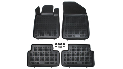 Set covorase auto din cauciuc Peugeot 508, 11.2010-12.2018, negru, presuri tip tavita, Rezaw 201309, Aftermarket