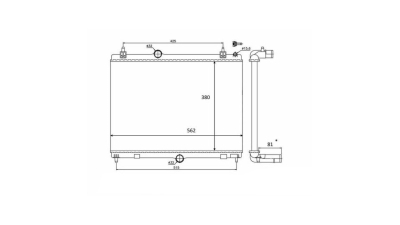 Radiator racire Citroen C5, 04.2009- 1,6 88kw; 1,6 Thp 115kw; 1,6 Hdi 82kw; 2,0 Hdi 103/120kw, Diesel/Benzina, Manual, Cu/fara AC, 567x380x28, Cu lipire fagure prin brazare Original (VALEO)