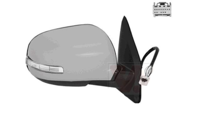 Oglinda exterioara Peugeot 4008, 04.2012-; Citroen C4 Aircross, 04.2012-, Dreapta, reglare electrica; grunduit; incalzita; geam convex; cromat; pliere electrica; 9 pini; cu semnalizare, View Max