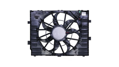 GMV radiator electroventilator Porsche Cayenne Diesel (92A), 2010-2017, motor 3.0 TDI, diesel, 600 W; 520 mm, cu modul de control electronic, 