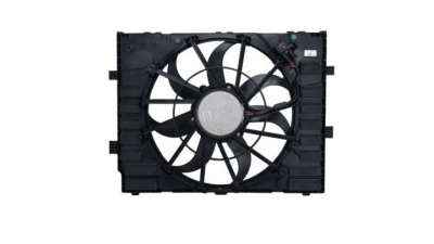 GMV radiator electroventilator Porsche Cayenne (92A), 2010-2017, motor 3.6 V6, benzina, 600 W; 520 mm, cu modul de control electronic, 