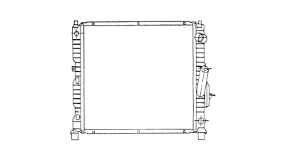 Radiator racire Renault Twingo (C06), 04.1993-10.1996, Motorizare 1, 2 40kw Benzina, tip climatizare cu AC, cutie M/A dimensiune 430x396x23mm, Cu lipire fagure mecanica, RNBC