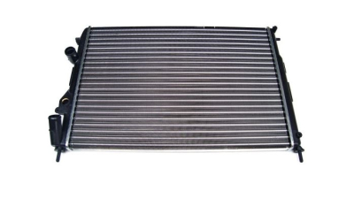 Radiator racire Renault Megane Scenic, 05.1998-10.1999, motor 1.4, 55 kw; 1.6, 55 kw, benzina, cutie manuala, cu AC, 398x583x23 mm, SRLine, aluminiu brazat/plastic 