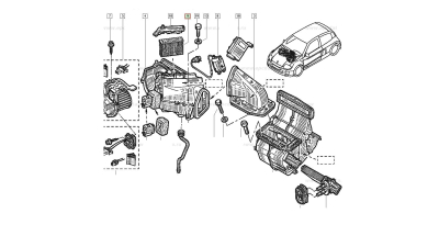 Evaporator aer conditionat Renault Clio 1998-2012 195x225x50mm, material Rezervor aluminiu, fagure aluminiu brazat, BestAutoVest 6015P8-2