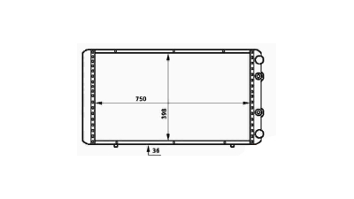 Radiator racire Renault Trafic, 09.1986-02.1989, Motorizare 2, 5 D 56kw Diesel, cutie Manuala, dimensiune 750x398x36mm, Cupru/Plastic, Original