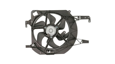 GMV radiator electroventilator Nissan Primastar, 2001-2010, motor 1.9 dci, 2.0 dci, diesel, 2.0, benzina, 390 mm; 2 pini, 