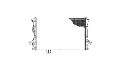 Radiator racire Renault Espace 4 (JK) 01.2006-12.2015, motor 2.0 dci, 96/110/127 kw, diesel, cutie manuala, cu/fara AC, 678x438x32 mm, SRLine, aluminiu brazat/plastic 