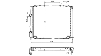 Radiator racire Renault Clio Ii (B0/1/2) 04.1998-12.1998 1,2 43kw Cu Ac Cv Manuala, Benzina,  478x397x26, Cu lipire fagure prin brazare Aftermarket