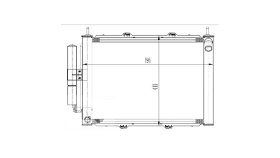 Radiator racire Renault Kangoo (Kc/Fc), 07.2001-2008 Motor 1, 5 42/48/59kw; 1, 6 60/70kw Diesel, tip climatizare cu AC, cutie Manuala, + condensor cu uscator, dimensiune 510x388x18+16mm, Full Aluminiu Brazed, J.DEUS