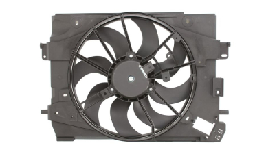 GMV radiator electroventilator Renault Captur, 2013-2020, motor 0.9 TCE, 1.2 TCE, benzina, 1.5 dci, diesel, 385 mm; 2 pini, fara pre-rezistor, 