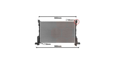 Radiator racire Fiat Talento, 06.2016-, motor 1.6 Ecojet, 92/107 kw, diesel, cutie manuala/automata, cu AC, 748x470x26 mm, SRLine, aluminiu brazat/plastic 