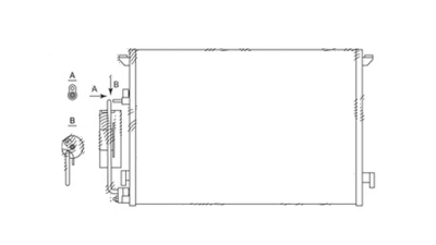 Condensator climatizare OEM/OES Saab 9-3, 09.2002-02.2015, motor 2.0 T, 120 kw/129 kw/147 kw/154 kw/176 kw benzina, cutie manuala/automata, full aluminiu brazat, 660(620)x415x16 mm, cu uscator