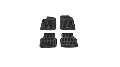 Set covorase auto din cauciuc SAAB 9.3 (YS3F), 09.2002-09.2007; 9-3 (YS3F), 07.2007-, presuri tip tavita, negru