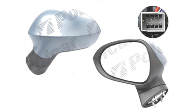 Oglinda exterioara Seat Ibiza (6j), 04.2008-04.2012; Ibiza (6j), 04.2012-, Stanga, reglare electrica; grunduita; incalzita; geam convex; cromat; pliere electrica; 7 pini