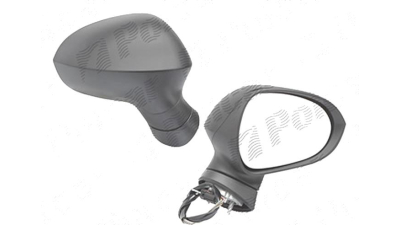 Oglinda exterioara Seat Ibiza (6j), 04.2008-04.2012; Ibiza (6j), 04.2012-, Dreapta, reglare manuala; carcasa neagra; geam convex; cromat