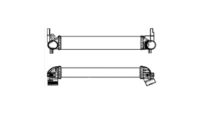 Intercooler Audi A1 (8X), 05.2010-2018, Skoda Fabia, 03.2010-2015, motor 1.6 TDI 66/77kw, diesel, cutie manuala, cu/fara AC, aluminiu brazat/plastic, 640x82x64 mm, Behr/Hella, 