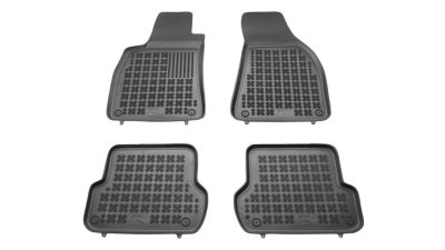 Set covorase auto din cauciuc Seat Exeo (3r), 10.2008-08.2013, negru, presuri tip tavita, Rezaw 202006, Aftermarket