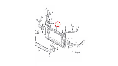 Trager panou central Seat Ibiza, 05.2017-, Fata, Aftermarket