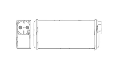 Radiator Incalzire Skoda Favorit/FORMAN, 10.1988-09.1995, motor 1.3, benzina, cutie manuala, fara AC, aluminiu mecanic/plastic, 255x128x60 mm, 