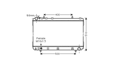 Radiator racire SSangYong Korando, 12.1996-2006, motor 2.9 D, 72 kw, diesel; 2.3, 103 kw, benzina, cutie manuala, cu/fara AC, 678x418x26 mm, aluminiu brazat/plastic, 