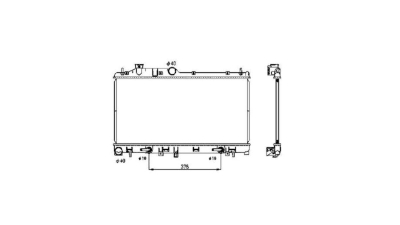 Radiator racire Subaru Forester (Sh), 06.2008-2013 2,0 110kw/2,5 125kw, Benzina, Automat, Cu/fara AC , diametru intrare/iesire 40/40mm, 685x340x16, Cu lipire fagure prin brazare Aftermarket