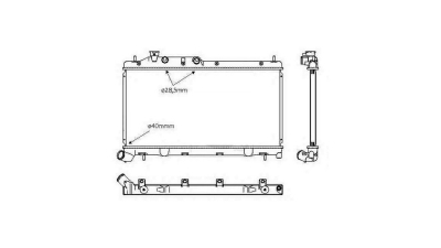 Radiator racire Subaru Forester, 09.2008-09.2013, XV, 03.2012-2017, motor 2.0 d, 108 kw, diesel, cutie manuala/automata, cu/fara AC, 686x342x25 mm, Koyo, aluminiu brazat/plastic 