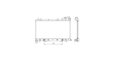 Radiator racire Subaru Forester (Sg), 06.2002-08.2005 Motor 2, 0 92kw Cv Automata Benzina, tip climatizare Cu/fara AC, niplu de 38/38mm, dimensiune 691x360x16mm, Cu lipire fagure prin brazare, Aftermarket