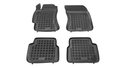 Set covorase auto din cauciuc Subaru Forester (Sh), 01.2008-03.2013, negru, presuri tip tavita, Rezaw 202701, Aftermarket