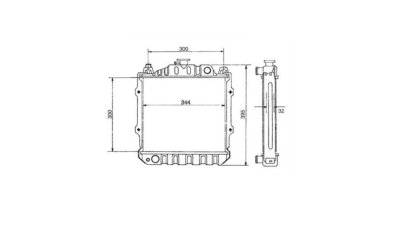 Radiator racire Suzuki Alto (Ec), 10.1985-01.1995, Suzuki Maruti, 1991-1998, Motorizare 0.8 29kw; 0, 8 Benzina, cutie Manuala, dimensiune 336x302x18mm, Cu lipire fagure prin brazare, Aftermarket