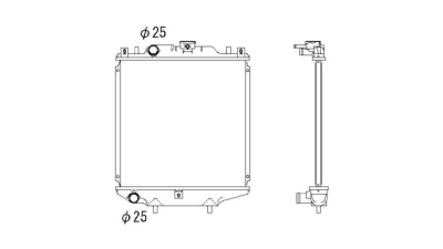 Radiator racire Suzuki Alto (Ef), 01.1995-03.2002, Motorizare 1.0 40kw Benzina, cutie Manuala, tip Denso, diametru intrare/iesire 25/25mm, dimensiune 346x325x18mm, Cu lipire fagure prin brazare, Aftermarket