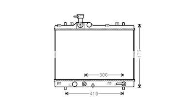 Radiator racire Suzuki Swift (Fz/Nz), 10.2010-2017 Motor 1, 2 69kw; 1, 3 Ddis 55kw Diesel/Benzina, tip climatizare Cu/fara AC, cutie automata, dimensiune 518x400x16mm, Cu lipire fagure prin brazare, Aftermarket