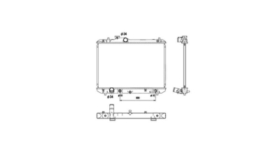 Radiator racire Suzuki Swift (Sg) 02.2005-2010 Motor 1, 3 68kw; 1, 5 75kw; Benzina, tip climatizare Cu/fara AC, cutie automata, diametru intrare/iesire 34/34mm, dimensiune 555x375x16mm, Cu lipire fagure prin brazare, KOYO