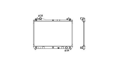 Radiator racire Suzuki Grand Vitara (Jt), 10.2005-, Motorizare 1, 6 78kw Benzina, tip climatizare Cu/fara AC, cutie Manuala, tip Denso, diametru intrare/iesire 34/34mm, dimensiune 690x450x16mm, Cu lipire fagure prin brazare, Aftermarket