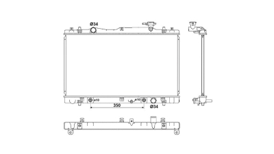 Radiator racire Suzuki Kizashi (Fr), 05.2010-, Motorizare 2, 4 131kw Benzina, tip climatizare Cu/fara AC, cutie automata, dimensiune 731x399x16mm, Cu lipire fagure prin brazare, Aftermarket