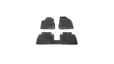 Set covorase auto din cauciuc LEXUS RX (XU30), 02.2003-04.2009, presuri tip tavita, negru