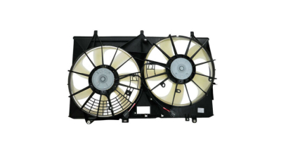 GMV radiator electroventilator Lexus RX, 2009-2015, RX450h, motor 3.5 V6, benzina/electric, cutie CVT, cu AC, 375/375 mm; (3 +3) pini, cu modul de control electronic, 