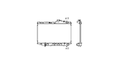 Radiator racire Toyota Corolla (E8), 05.1983-05.1987, Motorizare 1, 6 86kw Benzina, cutie Manuala; tip Denso, diametru intrare/iesire 31/31mm, dimensiune 568x327x16mm, Cupru/Plastic, KOYO