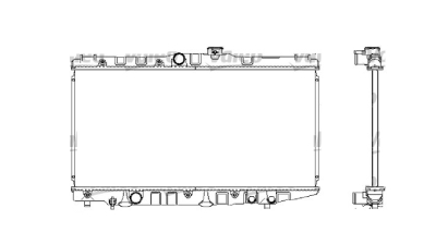 Radiator racire Toyota Carina II/Corona, 10.1983-12.1987, motor 1.6, 61 kw, benzina, cutie manuala, 558x325x16 mm, aluminiu brazat/plastic, 