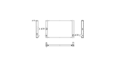 Radiator racire Toyota Auris (E18) 2012- 1,4 D-4d 66kw Cv Manuala/Automata ; Diesel, Cu/fara AC, diametru intrare/iesire 34/34mm, 550x370x27, Cu lipire fagure prin brazare SRLine Polonia