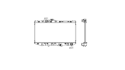 Radiator racire Toyota Camry 10.1986-06.1991 Motor 1, 8 64kw; 2, 0 94kw Benzina, cutie Manuala, tip Denso, diametru intrare/iesire 32/32mm, dimensiune 653x330x16mm, Cu lipire fagure prin brazare, Aftermarket