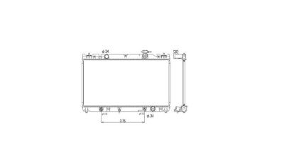 Radiator racire Toyota Aurion, 2006-2012 Motor 2, 0 108kw, Toyota Camry, 08.2001-2006 Motor 2, 4 112kw Benzina, tip climatizare Cu/fara AC, cutie Manuala, diametru intrare/iesire 34/34mm, dimensiune 734x400x16mm, Cu lipire fagure prin brazare, Aftermarket