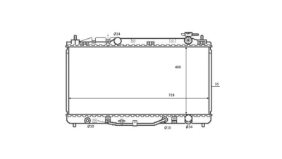 Radiator racire Toyota Camry (Xv40), 2006-2011 Motor 2, 4 118/140kw Benzina, tip climatizare Cu/fara AC, cutie automata, diametru intrare/iesire 34/34mm, dimensiune 728x400x16mm, Cu lipire fagure prin brazare, Aftermarket