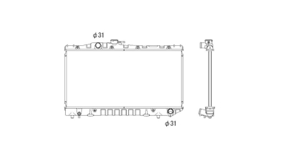 Radiator racire Toyota Celica (T16), 1985-1989, Motorizare 2.0 100/112kw Benzina, cutie Manuala, tip Denso, diametru intrare/iesire 31/31mm, dimensiune 668x327x16mm, Cu lipire fagure prin brazare, Aftermarket