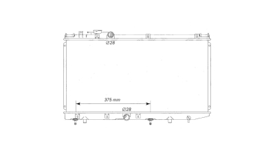 Radiator racire Toyota Starlet, 1996-1999 Motor 1, 5 D 40kw, Toyota Tercel, 1995-1999 Motor 1, 6 Td 49kw Diesel, cutie Automata, tip Denso, diametru intrare/iesire 28/28mm, dimensiune 698x350x25mm, Cu lipire fagure prin brazare, KOYO