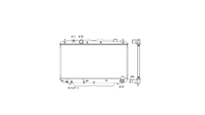 Radiator racire Toyota Rav-4 (Xa20) 06.2001-10.2005 Motor 2, 0 D-4d 85kw Diesel, tip climatizare Cu/fara AC, cutie Manuala, Cu/fara AC, tip Denso, diametru intrare/iesire 38, 5/34, 5mm, dimensiune 738x375x22mm, Cu lipire fagure prin brazare, Aftermarket