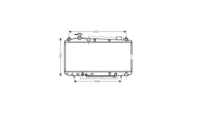 Radiator racire Toyota Rav-4 (Xa20) 05.2000-10.2005 Motor 1, 8 92kw Benzina, tip climatizare Cu/fara AC, cutie automata, dimensiune 738x375x16mm, Cu lipire fagure prin brazare, Aftermarket