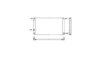 Radiator racire Toyota Rav-4 (Xa30), 11.2005-2013, Motorizare 2, 4 125kw Benzina, tip climatizare cu/fara AC, cutie M/A, dimensiune 670x400x22mm, Cu lipire fagure prin brazare, Aftermarket